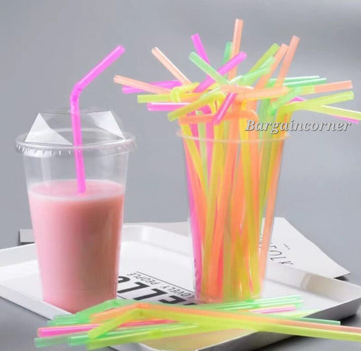 Close-up showcasing the flat ends and bendable design of the straws for a comfortable drinking experience