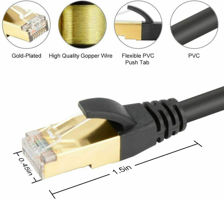 Ethernet cable with ripcord and foot mark for convenient use