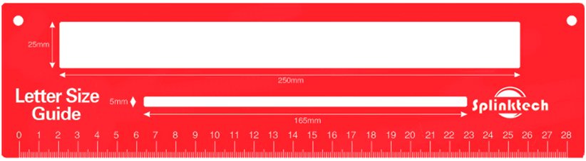 Royal Mail PPI Post Office Postal Letter Size Guide - Front View