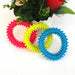 Rubber dog and cat toy ring for dental health and teething