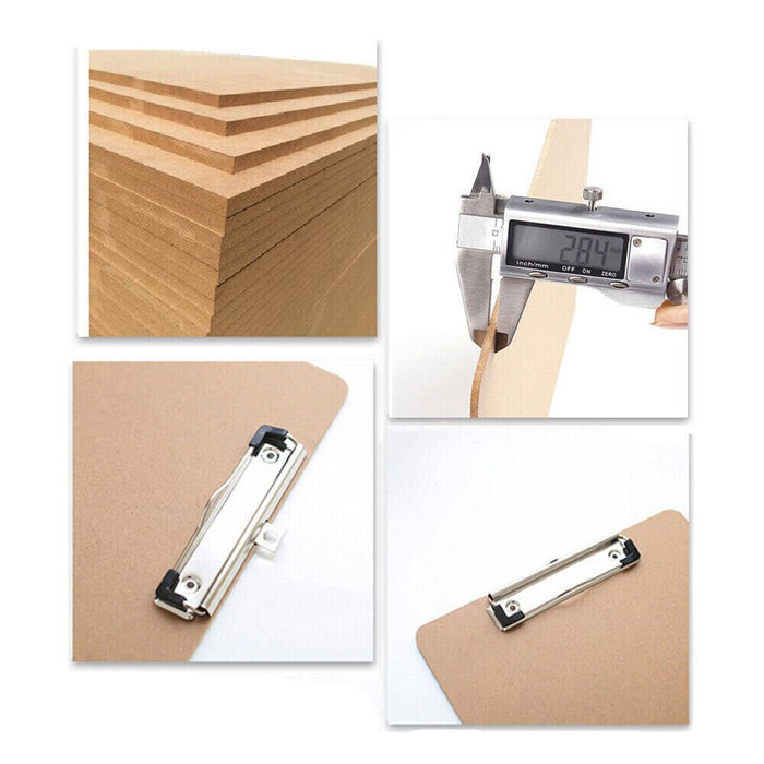 A4 wooden clipboard with rubberized corners for a strong grip