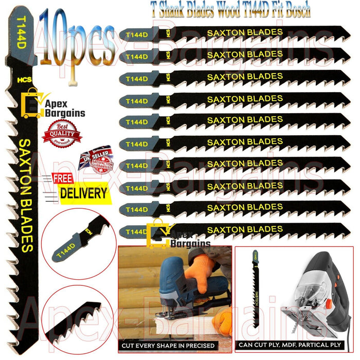 Saxton jigsaw T-shank blades for wood cutting