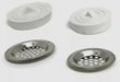 Close-up of the sink strainer set, emphasizing its reusability and practicality