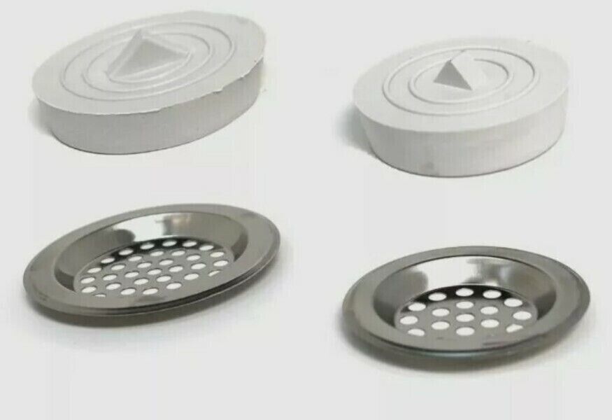 Close-up of the sink strainer set, emphasizing its reusability and practicality