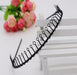  Front view of the black metal waved style sports hairband headband