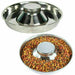 Stainless steel feeder bowl dish for puppy, dog, cat litter, and pet food feeding