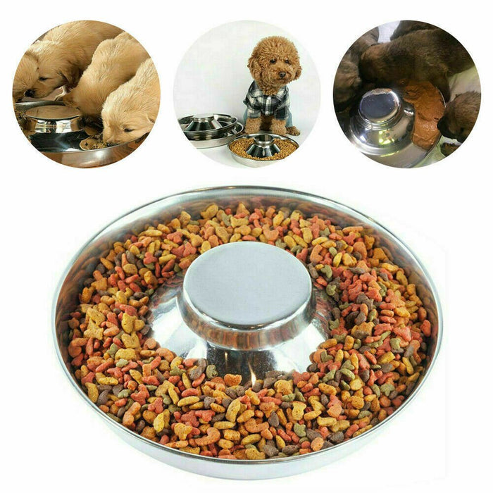 Stainless steel pet feeder bowl