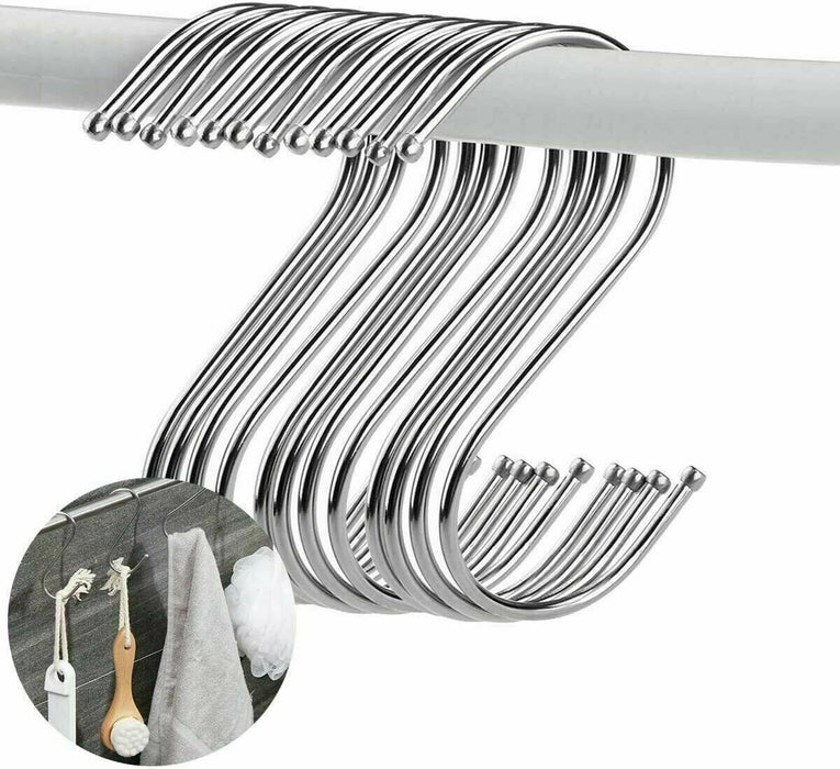 Stainless Steel S Hooks - Kitchen Utensil and Clothes Hangers