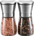 Adjustable Stainless Steel Salt and Pepper Grinder Set