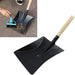 Strong and sturdy metal shovel with wooden handle