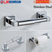 Stylish Bathroom Roll Holder - Chrome Finish - Square Design