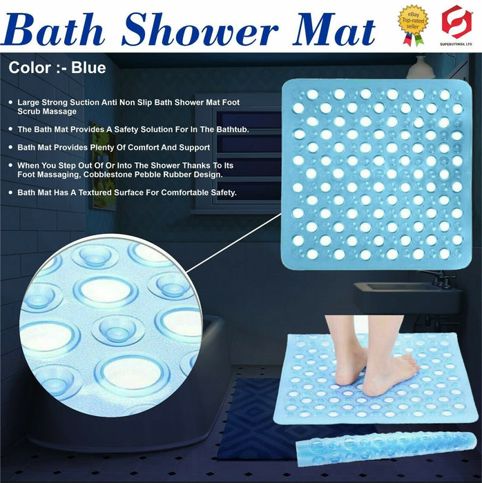  Suction Bath Mat - Blue Color - Secure and Comfortable