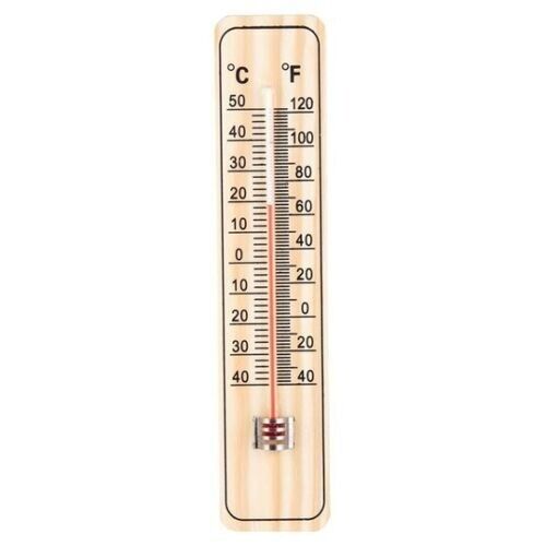 Made from sustainable wood, durable and practical thermometer for temperature measurement