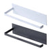 Under cabinet towel holder wall mounted horizontally