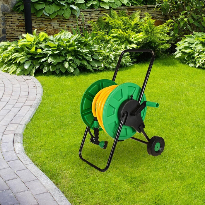 Wall-mountable hose reel trolley for versatile storage