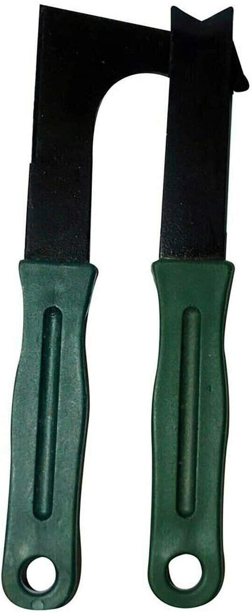 Weeding knife tool with comfort grip handle for precise weed removal between paving stones