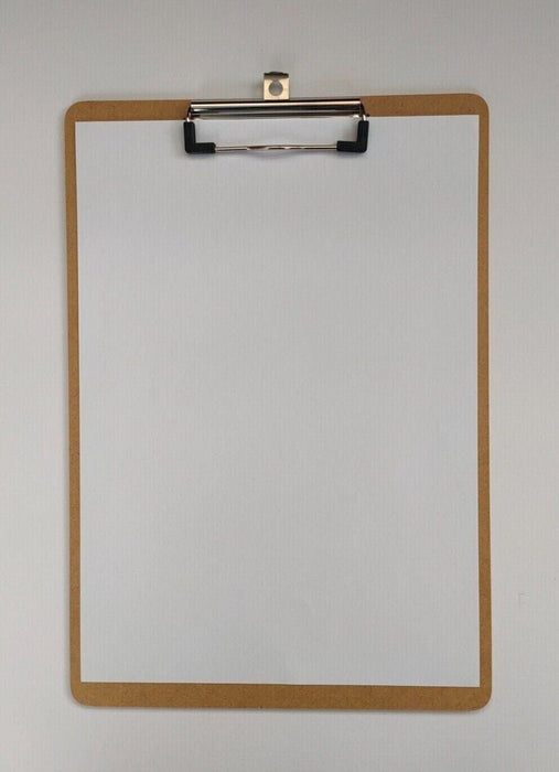 Wooden clip board designed for A4 size papers - portable for various uses.