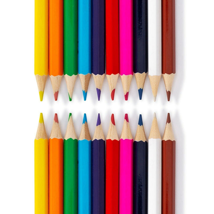  Set of 24 colored pencils with comfortable wooden handles